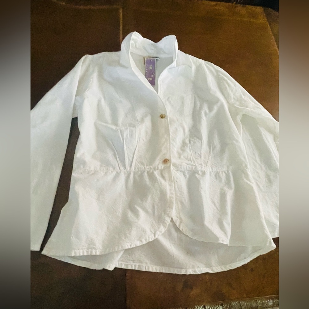 Women's White cotton Jacket